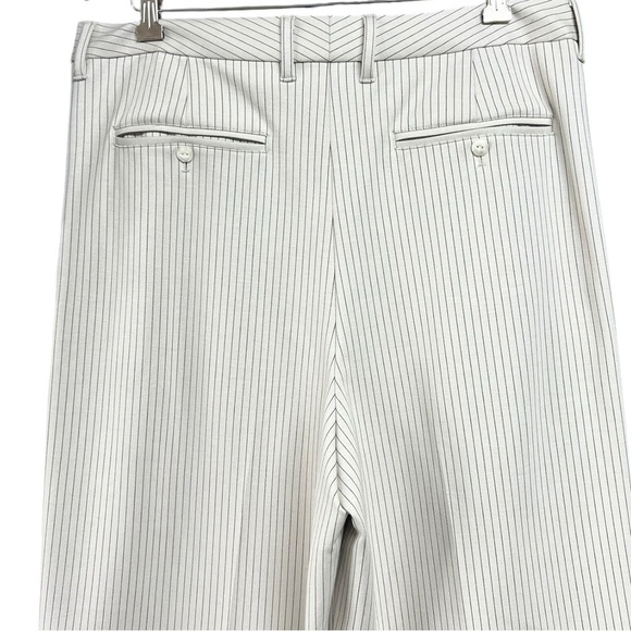 🌻NEW rag & bone Marianne Ivory Black Pinstripe Ponte Pants | Size Large - Picture 9 of 12